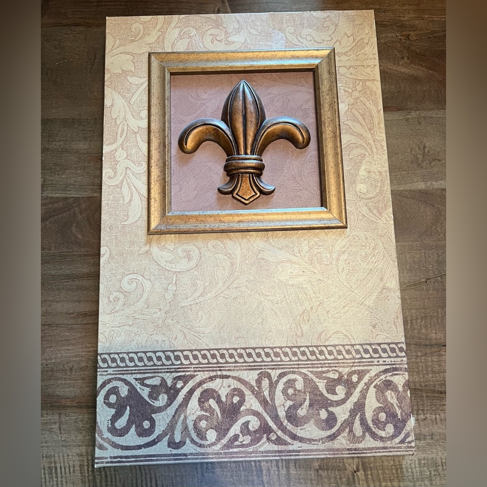 Fleur de Lis Canvas Wall Decor